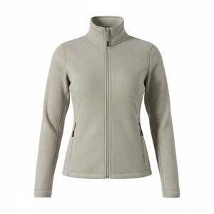 10,000 Ft Above Sea Level Full Zip Fleece Jacket Women’s XL Beige Grid